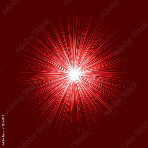 Abstract red blast design on dark background