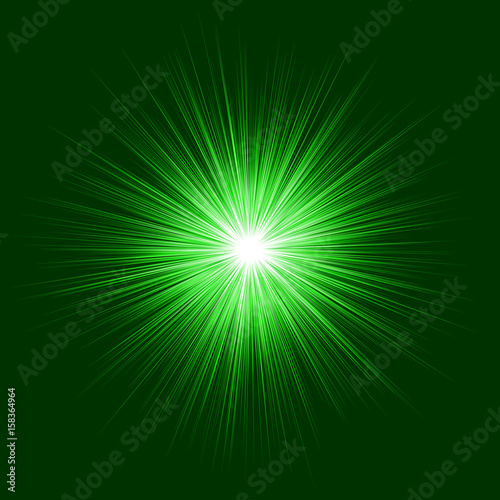 Green abstract explosion graphic background