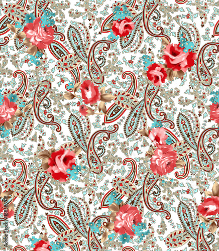Floral shawl pattern