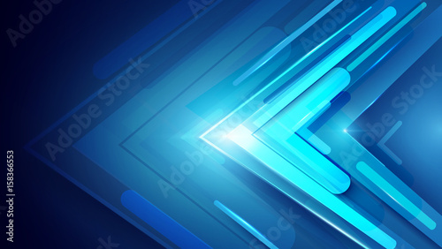 Blue abstract arrows sign digital hi technology concept background. Space for your text