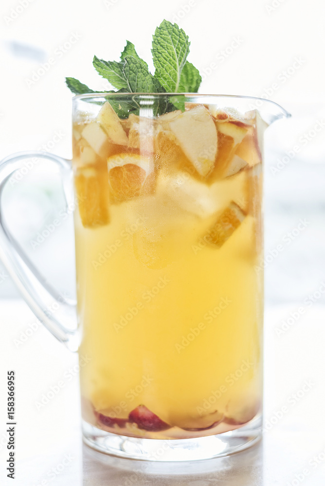 white wine and fruit sangria cocktail drink jug white wine and fruit sangria cocktail drink jug
