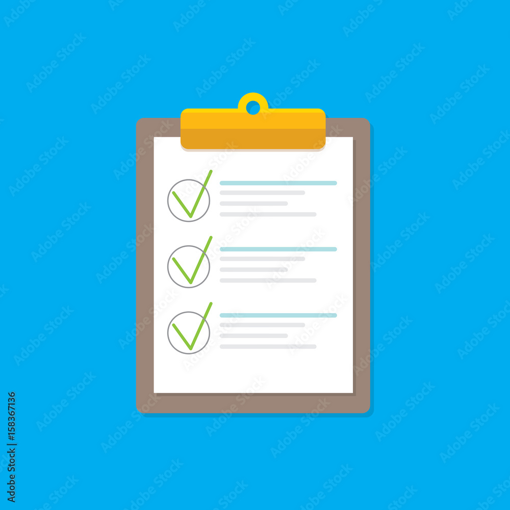 vector Clipboard icon with green checkmarks vector Clipboard icon with green checkmarks