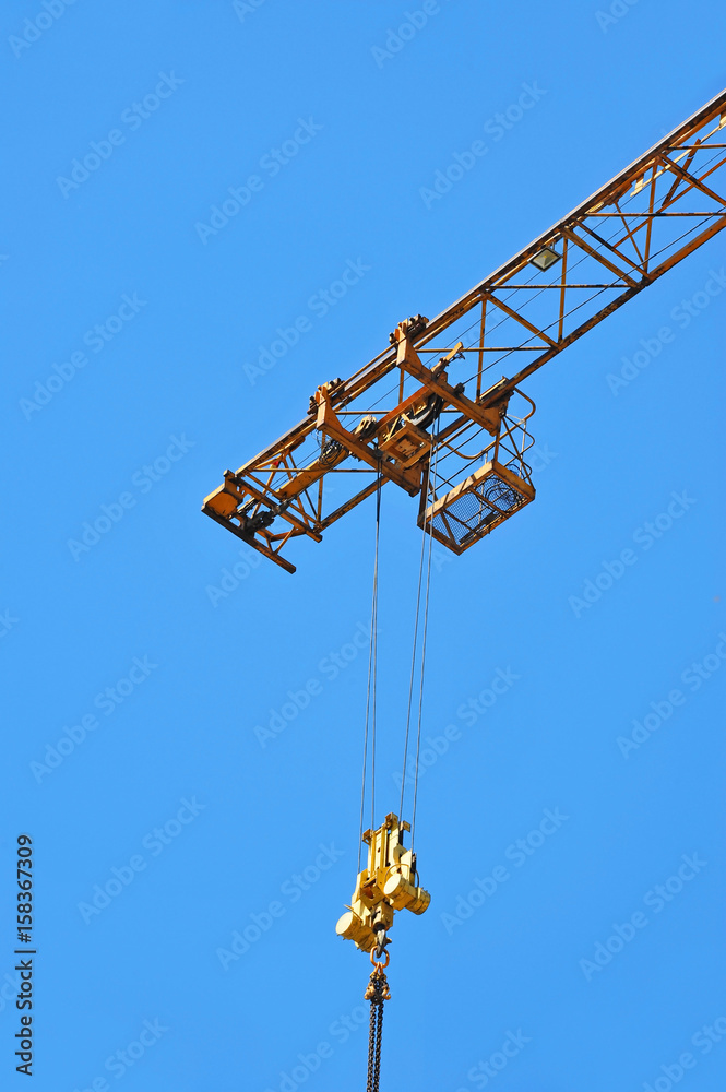 Crane winch with hook