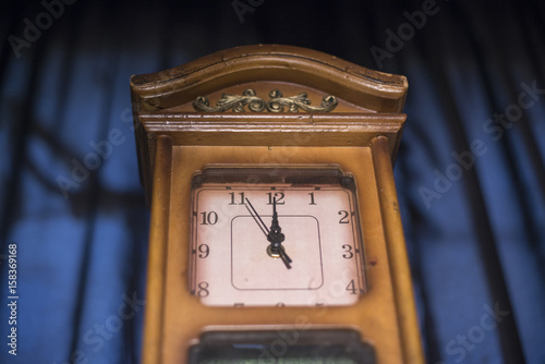 old wooden wall clock