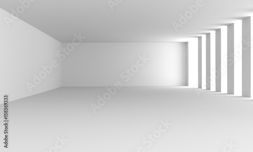 White Empty room Interior in a modern house.