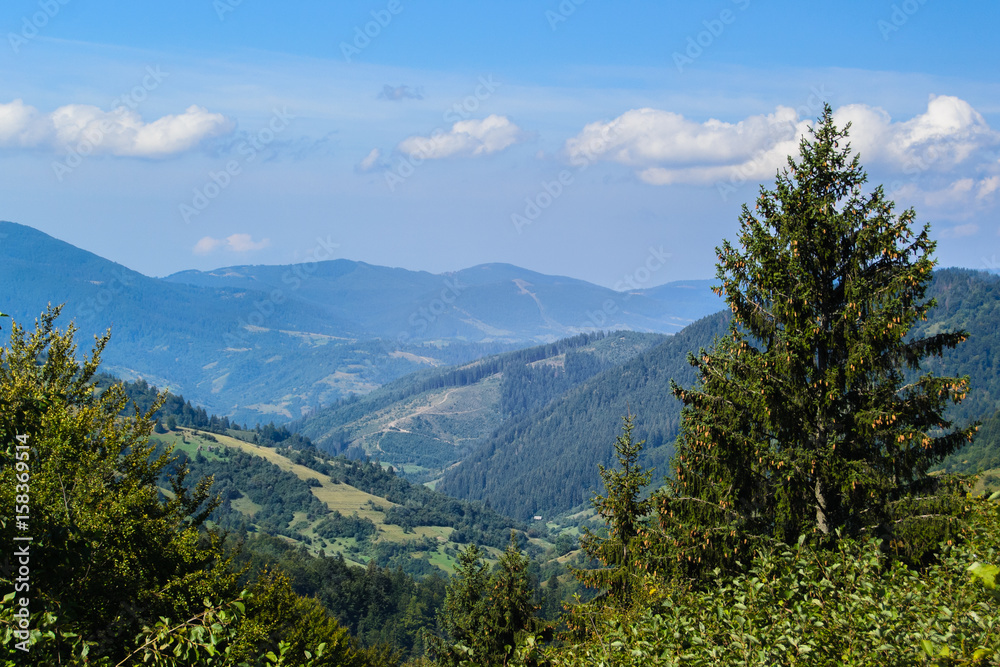 Montainous view in the Carpathian
