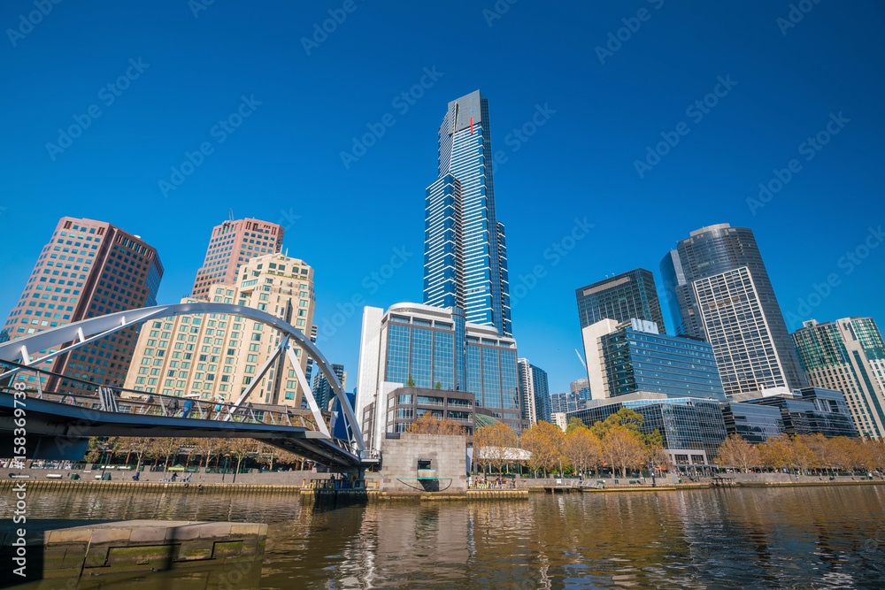 Obraz premium Melbourne city skyline in Australia