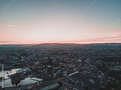 oslo sunset from above