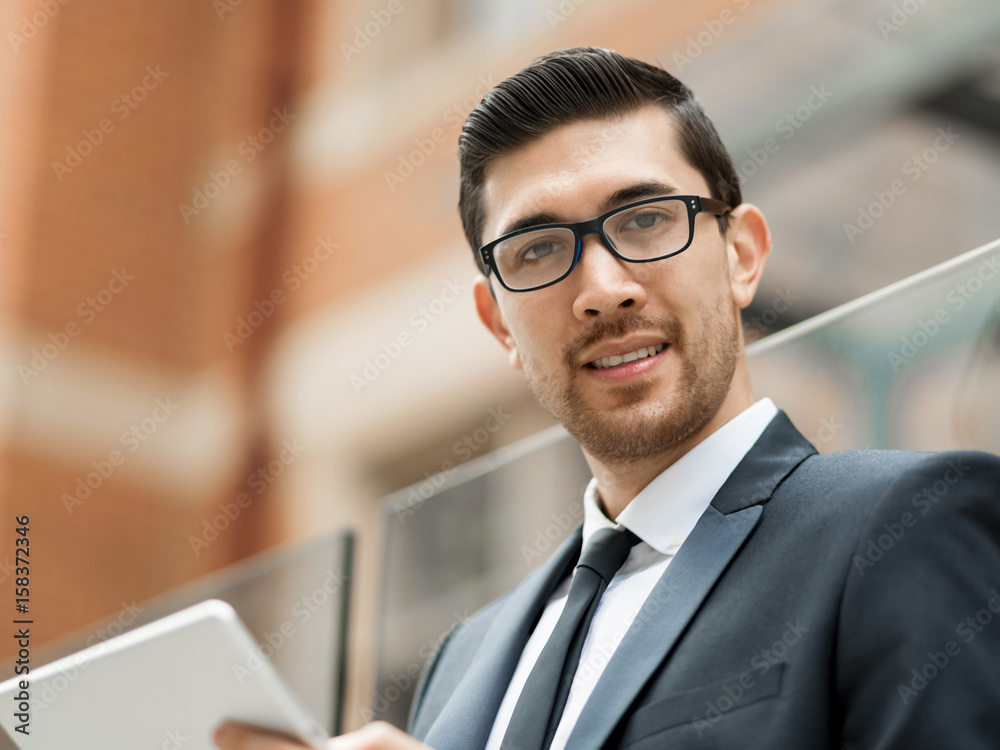 Portrait of handsome businessman outdoor Portrait of handsome businessman outdoor