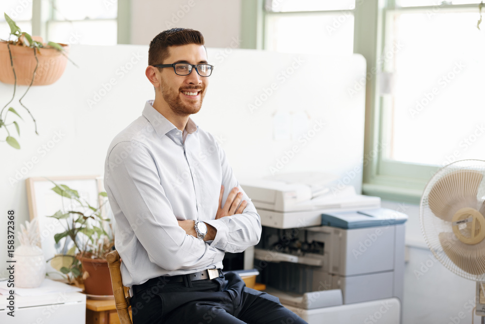 Young man in offfice Young man in offfice