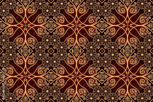 on an abstract background texture vintage color openwork pattern of geometric elements of the Victorian style figures