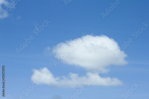 Blue sky and white cloud.