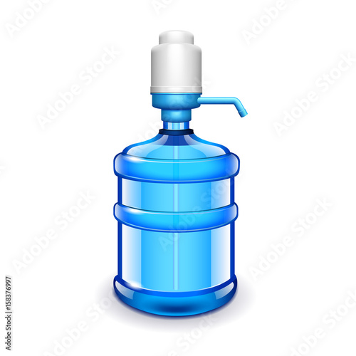 Office water bottle with pomp isolated on white vector