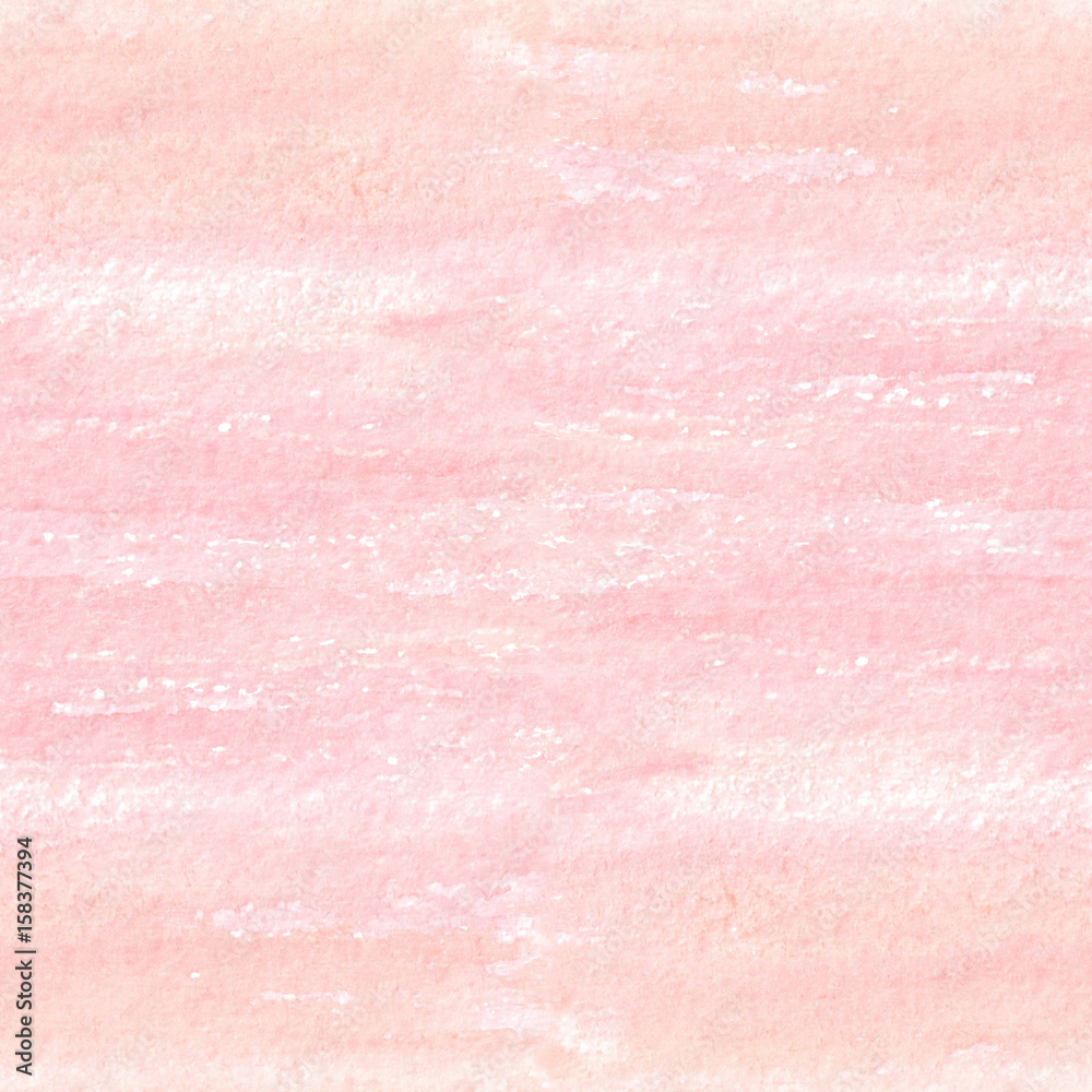 Hand drawn watercolor pink texture seamless pattern