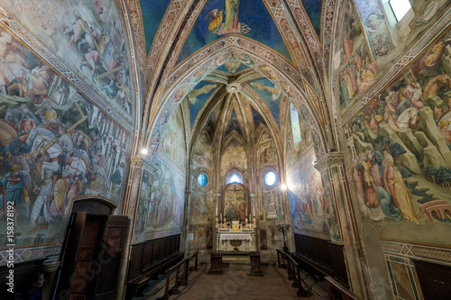 VOLTERRA  TUSCANY - MAY 21  2017 - Church of Saint Francis  interior