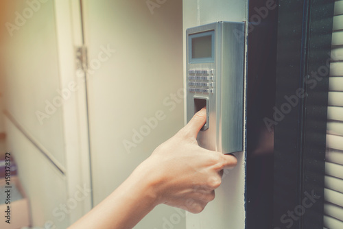 fingerprint and access control in a office building