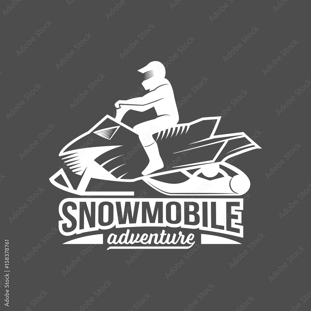Fototapeta premium snowmobile sport badge