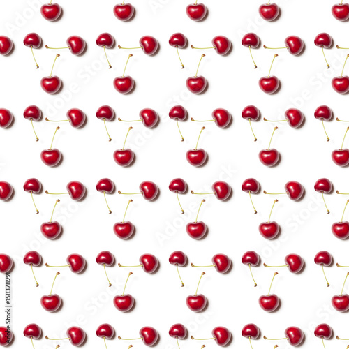 pattern red juicy berry cherry