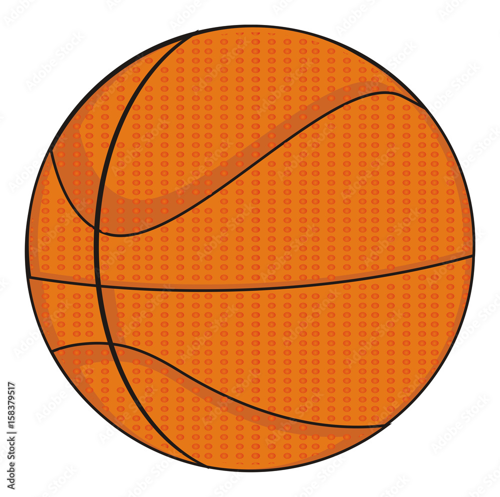 Basketball, basket, orange, throw, ball, game, sport, cartoon, rubber, ball,  Stock Illustration | Adobe Stock