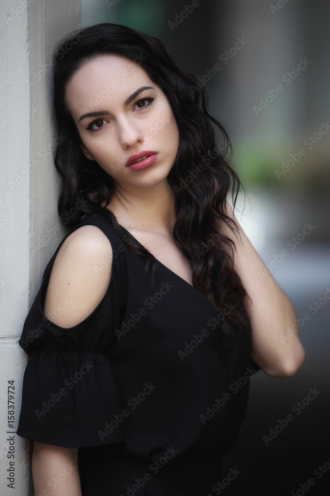 Young beautiful woman model looks Young beautiful woman model looks