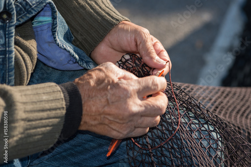 Hands old fisherman