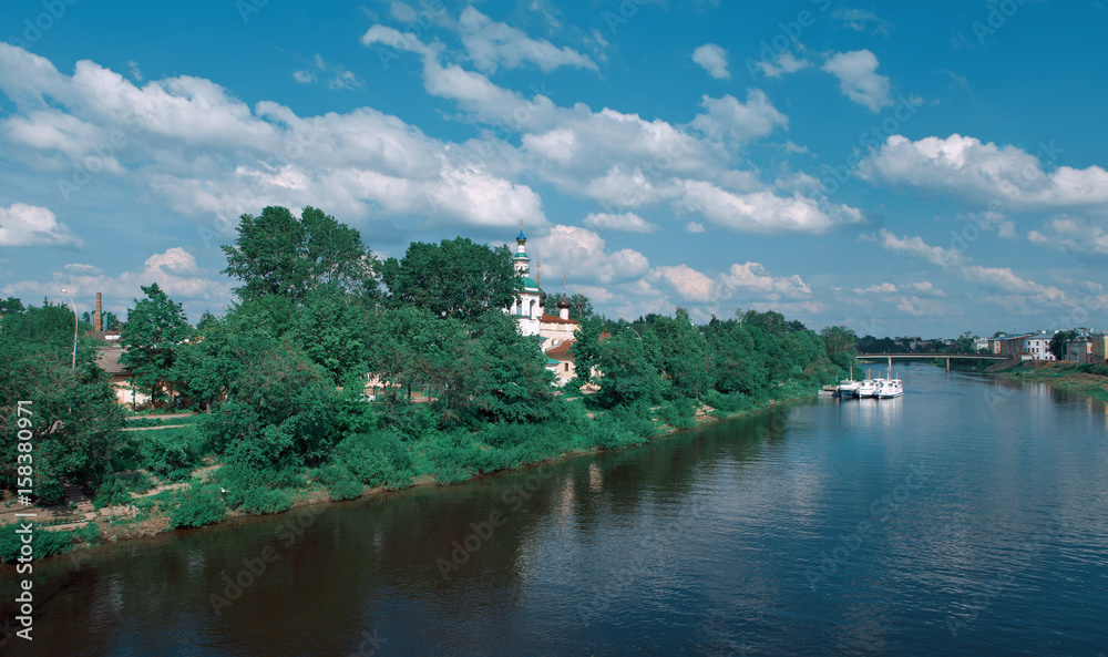 river in the old town Vologda