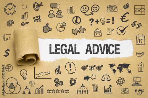 Legal Advice / Papier mit Symbole
