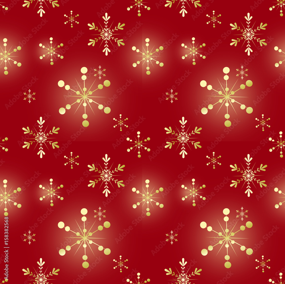 Red gold seamless pattern for christmas Red gold seamless pattern for christmas