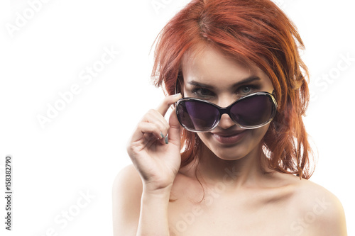 the redhead girl in sunglasses type 10