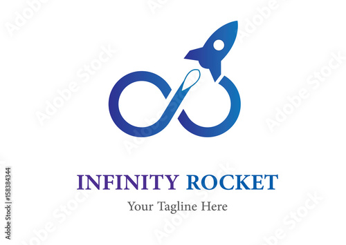 Infinity Rocket Logo Illustration Design