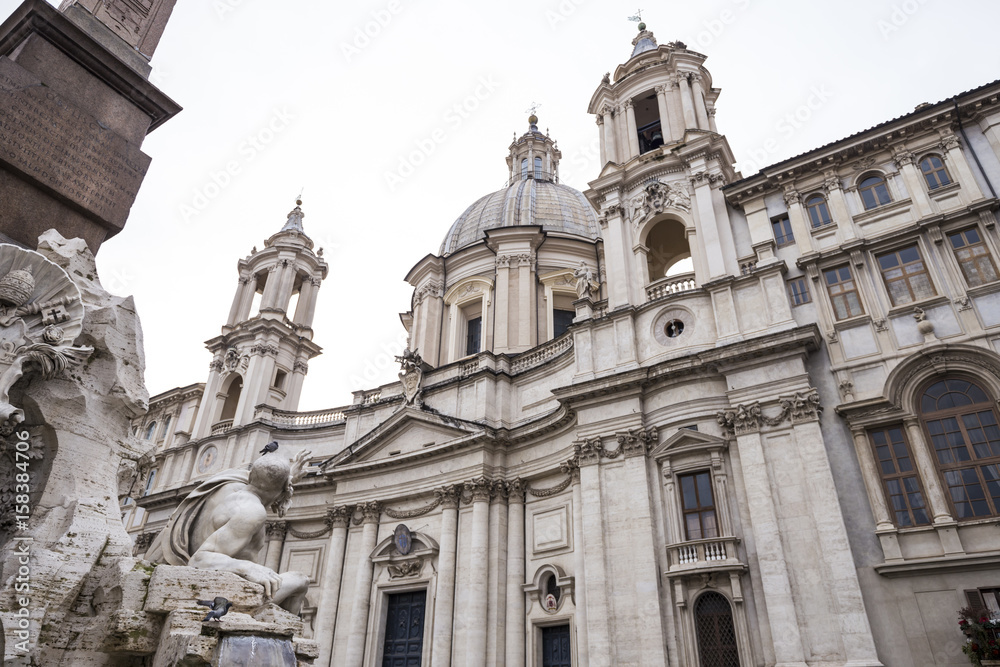 Church of Sant Agnese in Agone in Piazza Navona in Rome, Italy