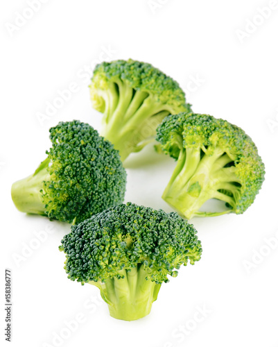 Fresh broccoli isolated on white background