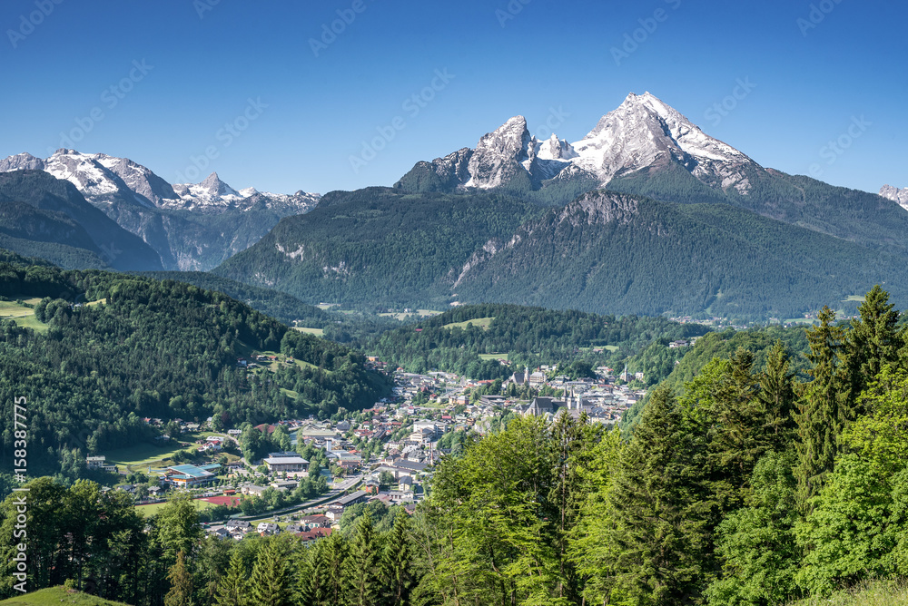 Historic town of Berchtesgaden, Bavaria, Germany