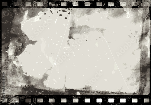 Grunge Vector Frame . Large Distressed Texture . Decorative Vintage Weathered Border. Great Grunge Background Or Retro Design Decor Element.