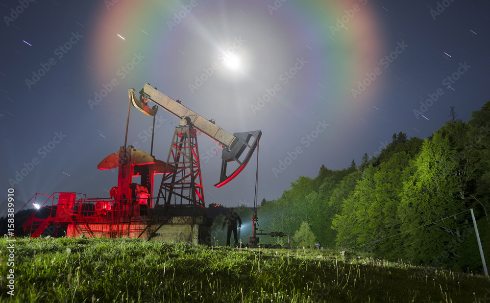 Ukrainian oil rocking in the Carpathians Ukrainian oil rocking in the Carpathians