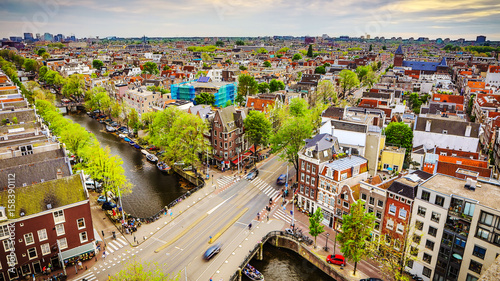 Photography Amsterdam city from the top