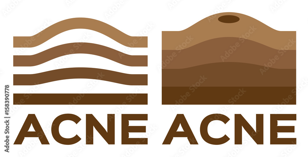 acne and pimple icon . vector