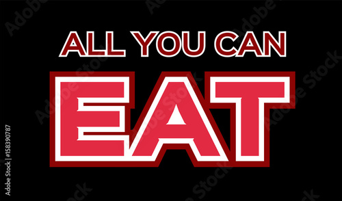 all you can eat icon . vector