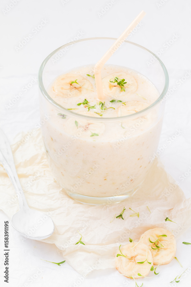 Pear banana drink petals cress Pear banana drink petals cress