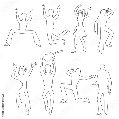 Dancers, singers (man, woman) set