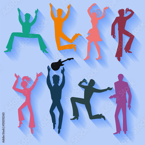 Dancers, singers (man, woman) set