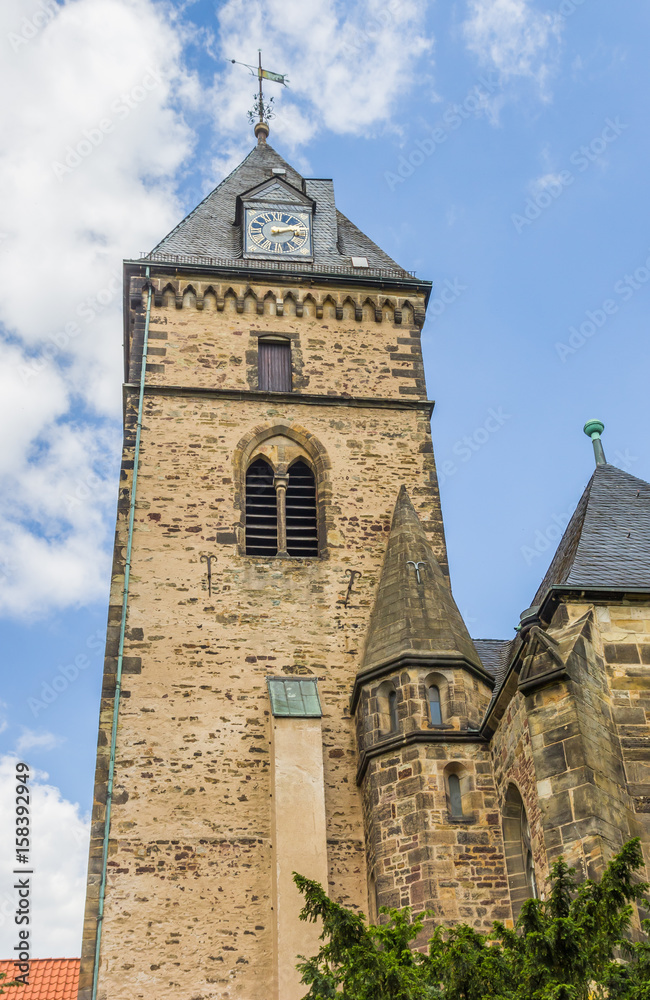 Tower of the Münster St. Bonifatius church in Hameln