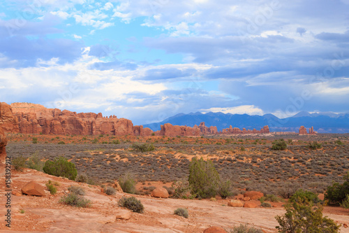 Panorama from Arches National Park  Utah. USA