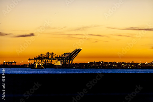 Cargo Ship Sunset