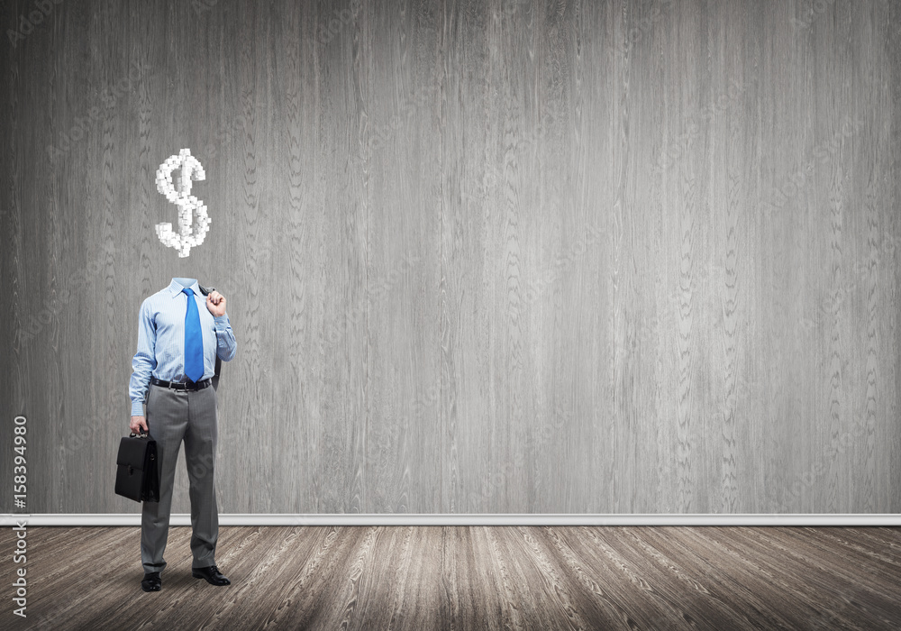 Obraz premium He is always thinking about money