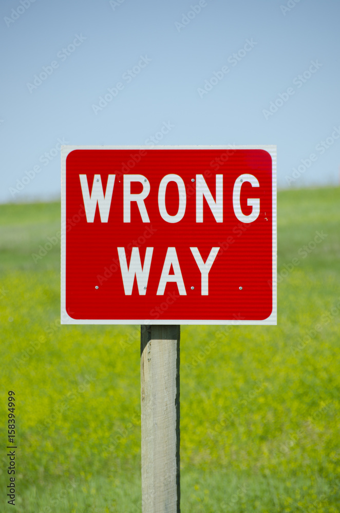 Wrong Way Street Sign