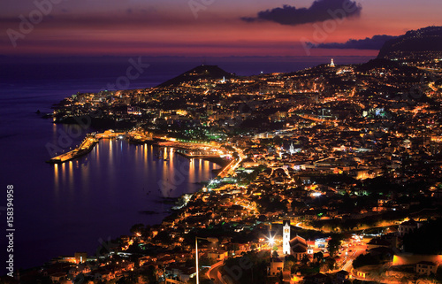 miasto nocą Funchal #158394958