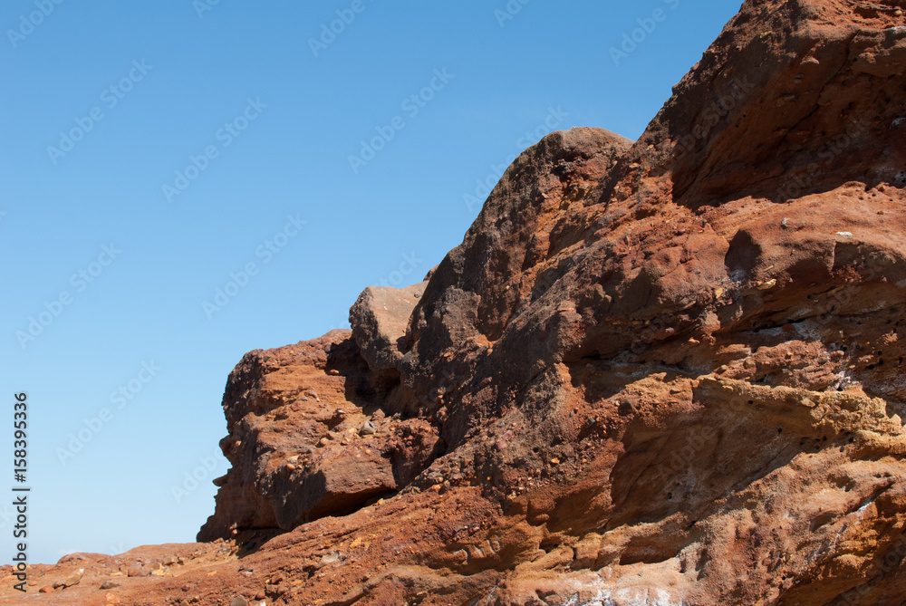 Obraz premium Red rocks at Fur, Denmark