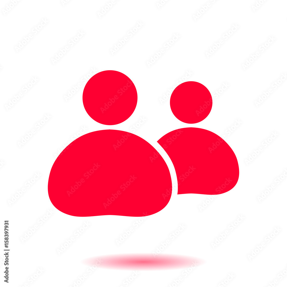 People or social sign icon. The leader and his follower. People or social sign icon. The leader and his follower.