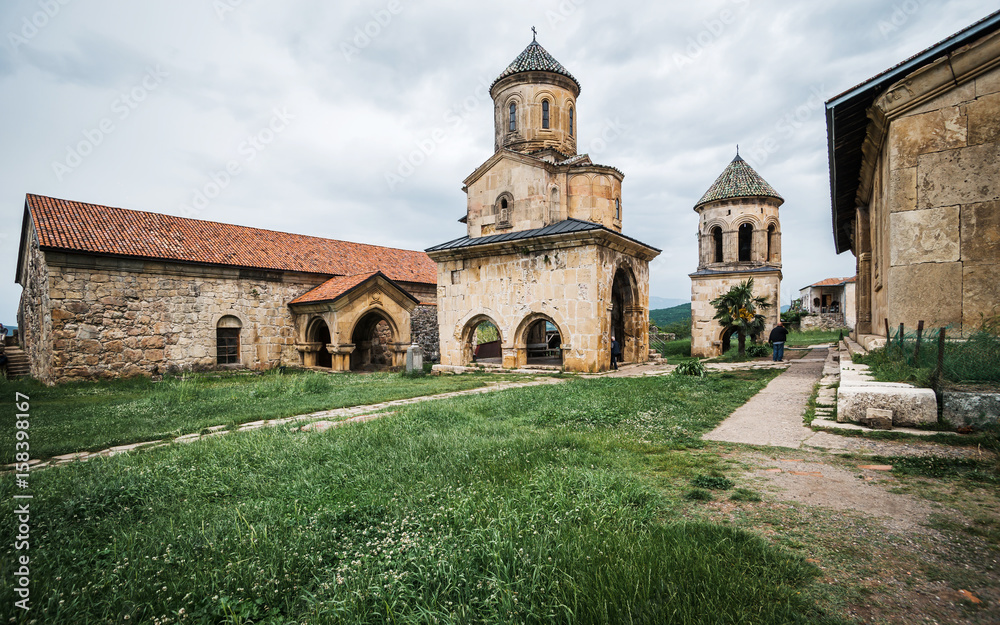 Gelati Monastery in Georgia. Famous touristic landmark. A World Heritage site by UNESCO.